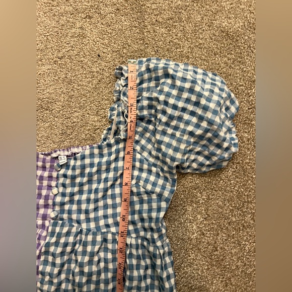 URBAN OUTFITTERS Gingham Plaid Bohemian Daisy Street Milkmaid Midi Dress SIZE L - Picture 11 of 16